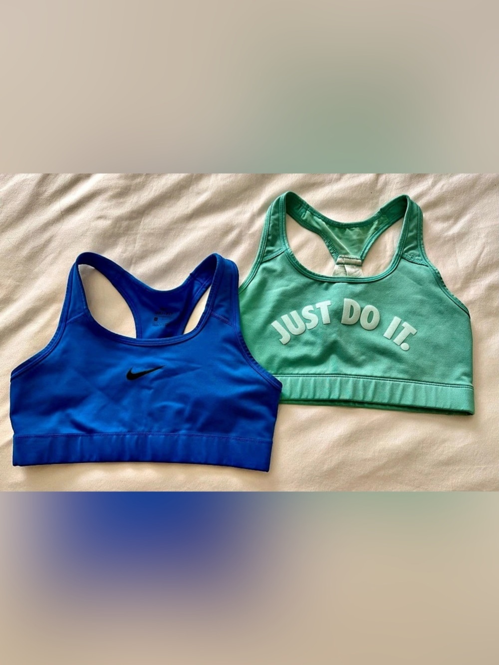 Nike Sports Bra Set Blue & Green